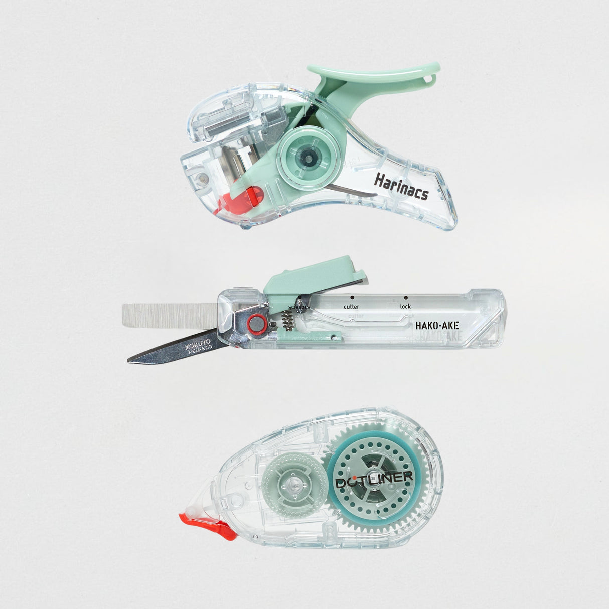 Kokuyo Transparent Mechanism Complete Bundle Green