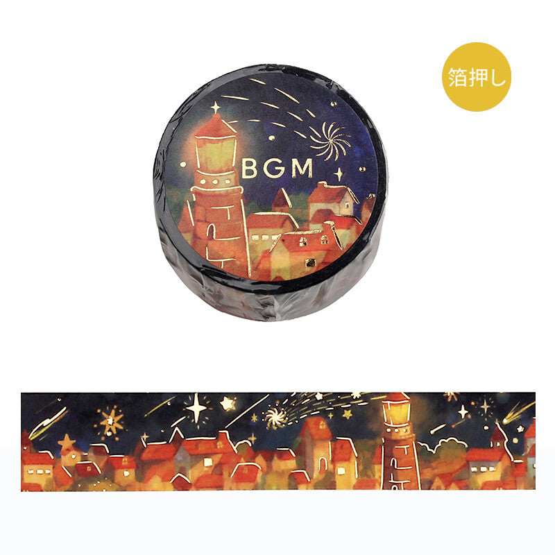 Masking Tape Foil Stamping Shooting Star Night / BGM