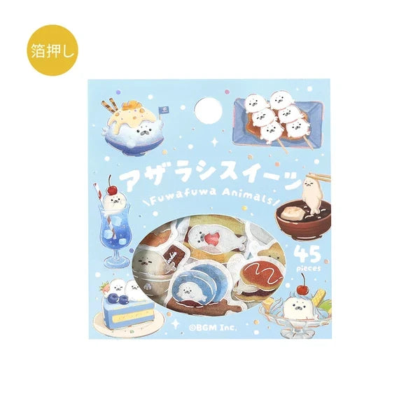 Flake Sticker Foil Stamped Fluffy Animals Vol.2 / BGM