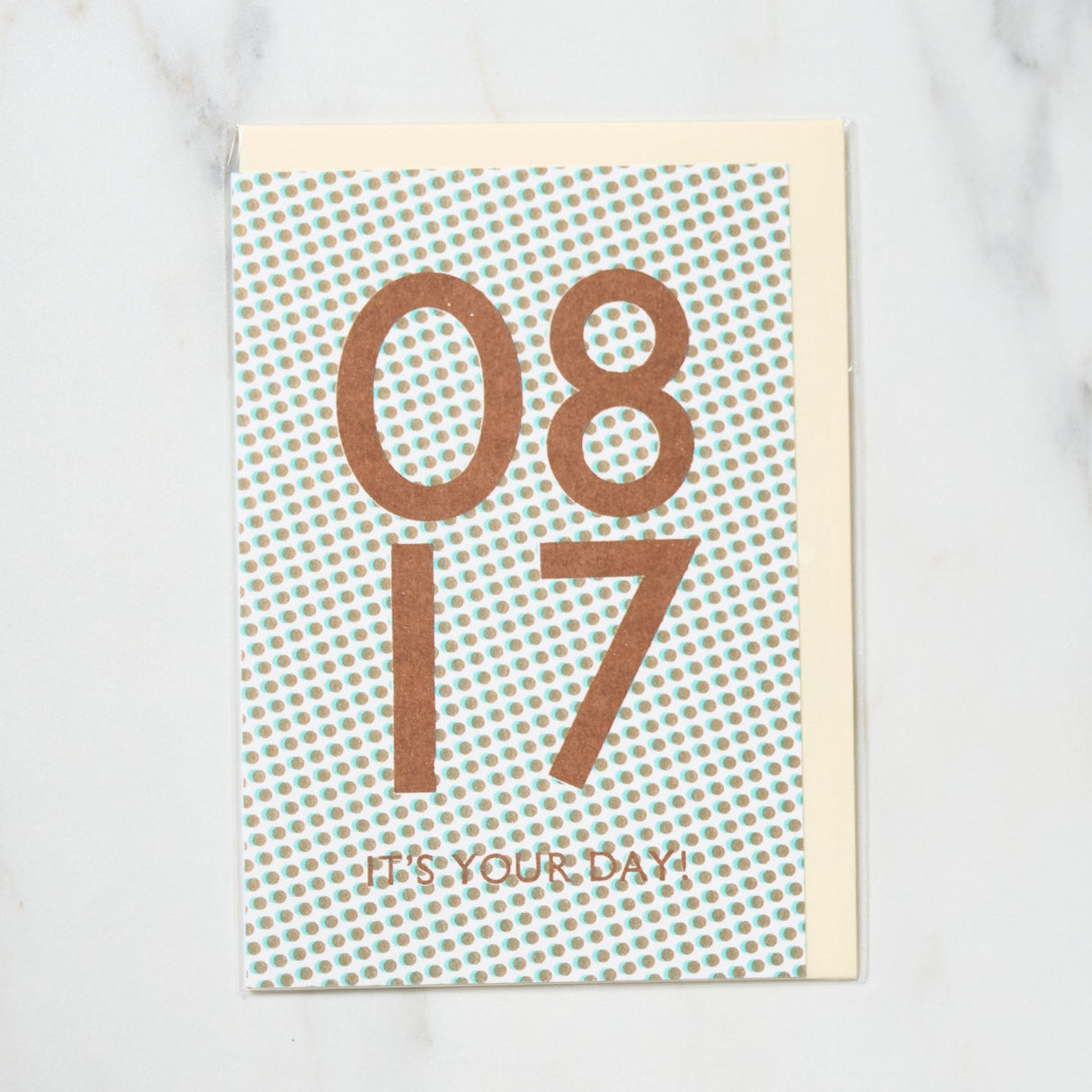 365 Find Your Day Card AUGUST / Letterpress Letter - bungu