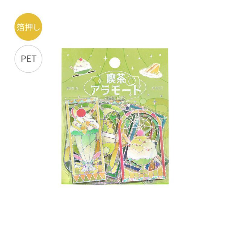 Clear Foil Stamping Sticker Kissaten Alamode Stained / BGM