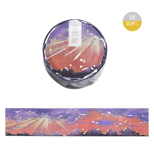 W Foil Stamping Masking Tape Sky Field Guide / BGM