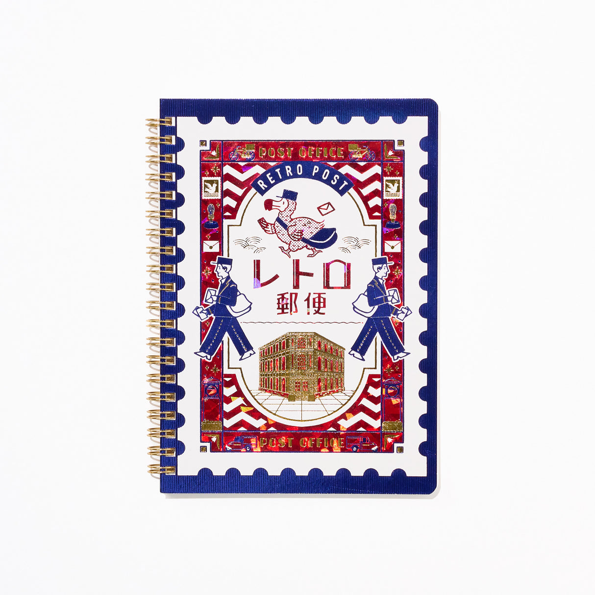 ROKKAKU × ob1toy Retro Post Foil-Stamped B6 Ring Notebook / ROKKAKU