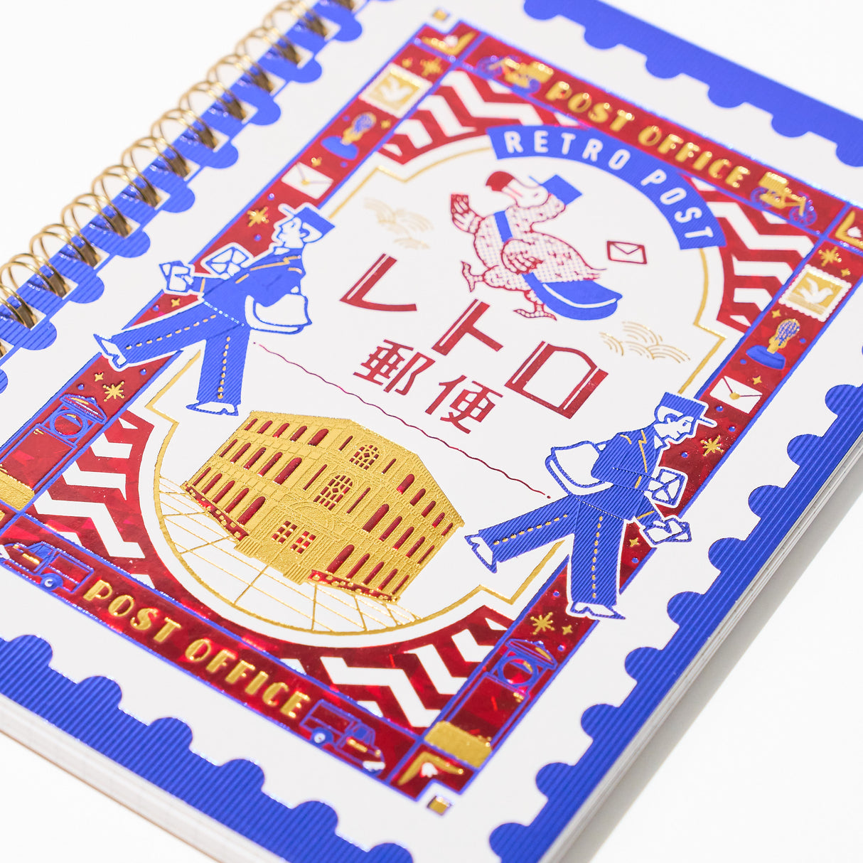 ROKKAKU × ob1toy Retro Post Foil-Stamped B6 Ring Notebook / ROKKAKU