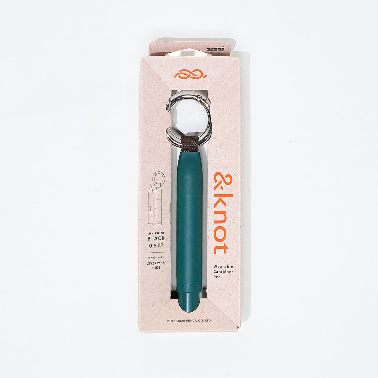 &knot Carabiner Ballpoint Pen Jetstream 0.5mm / uni Mitsubishi Pencil