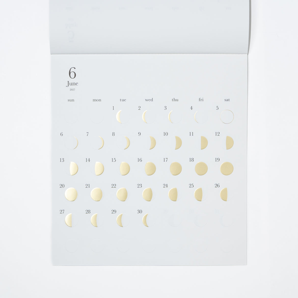 Michiru Moon Phase Wall Calendar 2027 / Replug