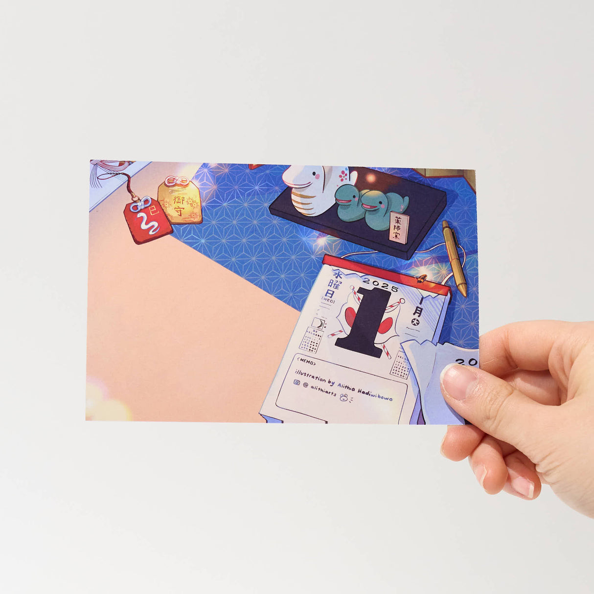 "A Quiet New Years" Postcard by Alithia / bungu - bungu