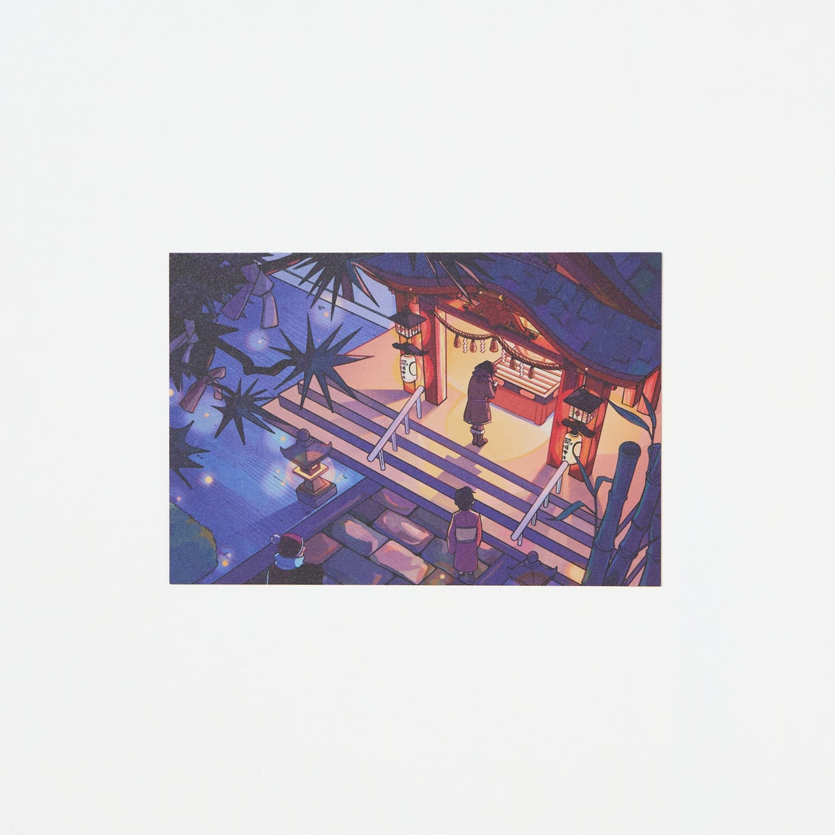 "A Quiet New Years" Washi Postcard by Alithia / Bungu - bungu