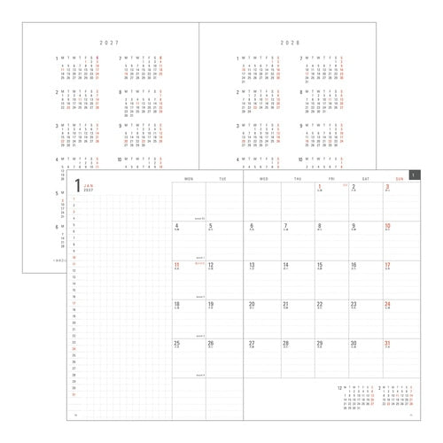 Flat Diary 2027 / MIDORI