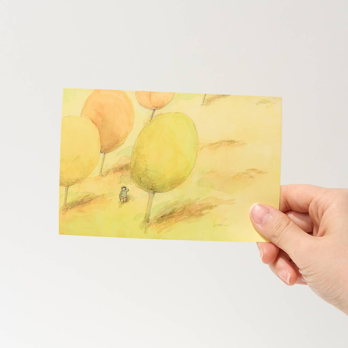 "Aisatsu" Postcard by Akari / bungu - bungu