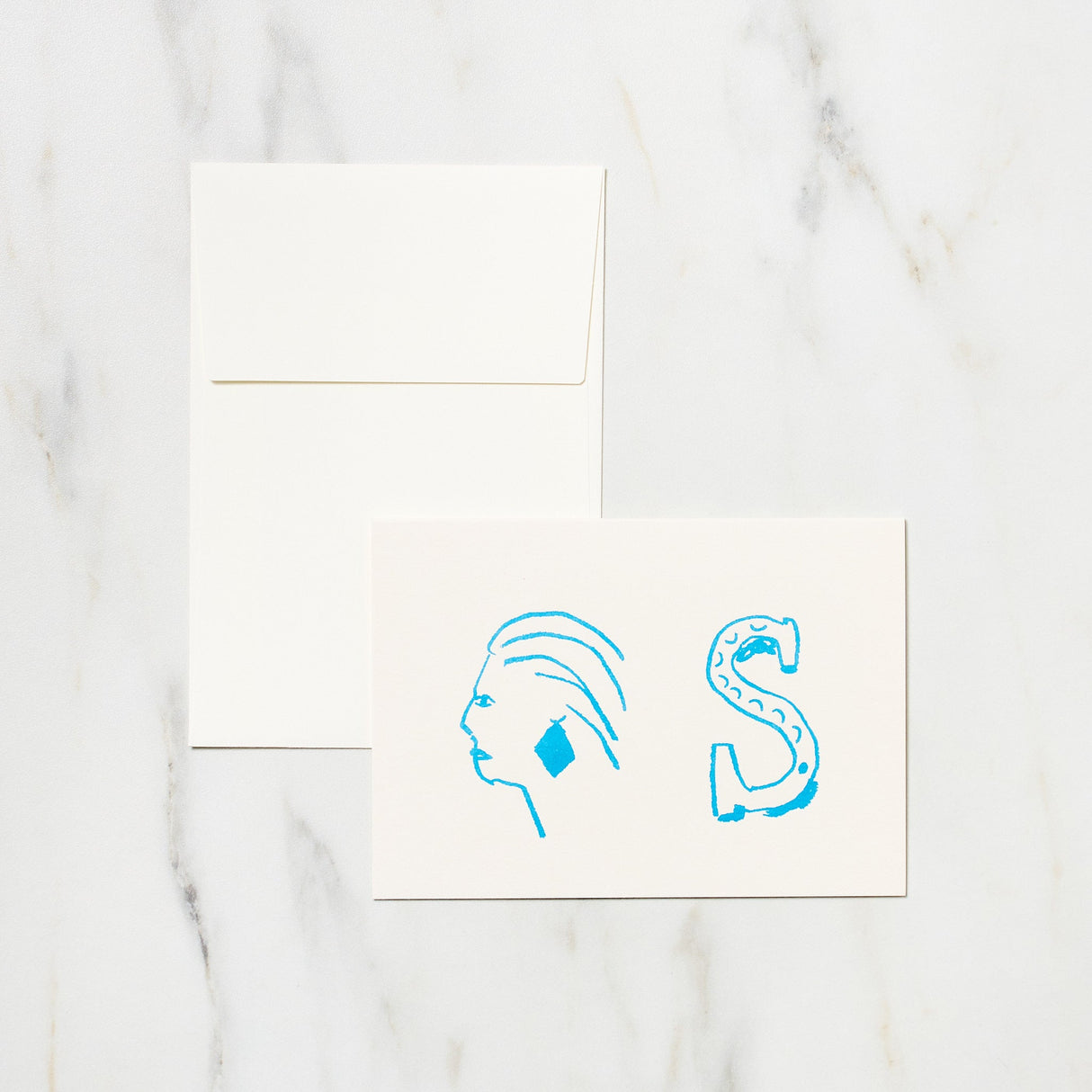 Alphabet Motif Izumi Shiokawa Card / Letterpress Letters - bungu