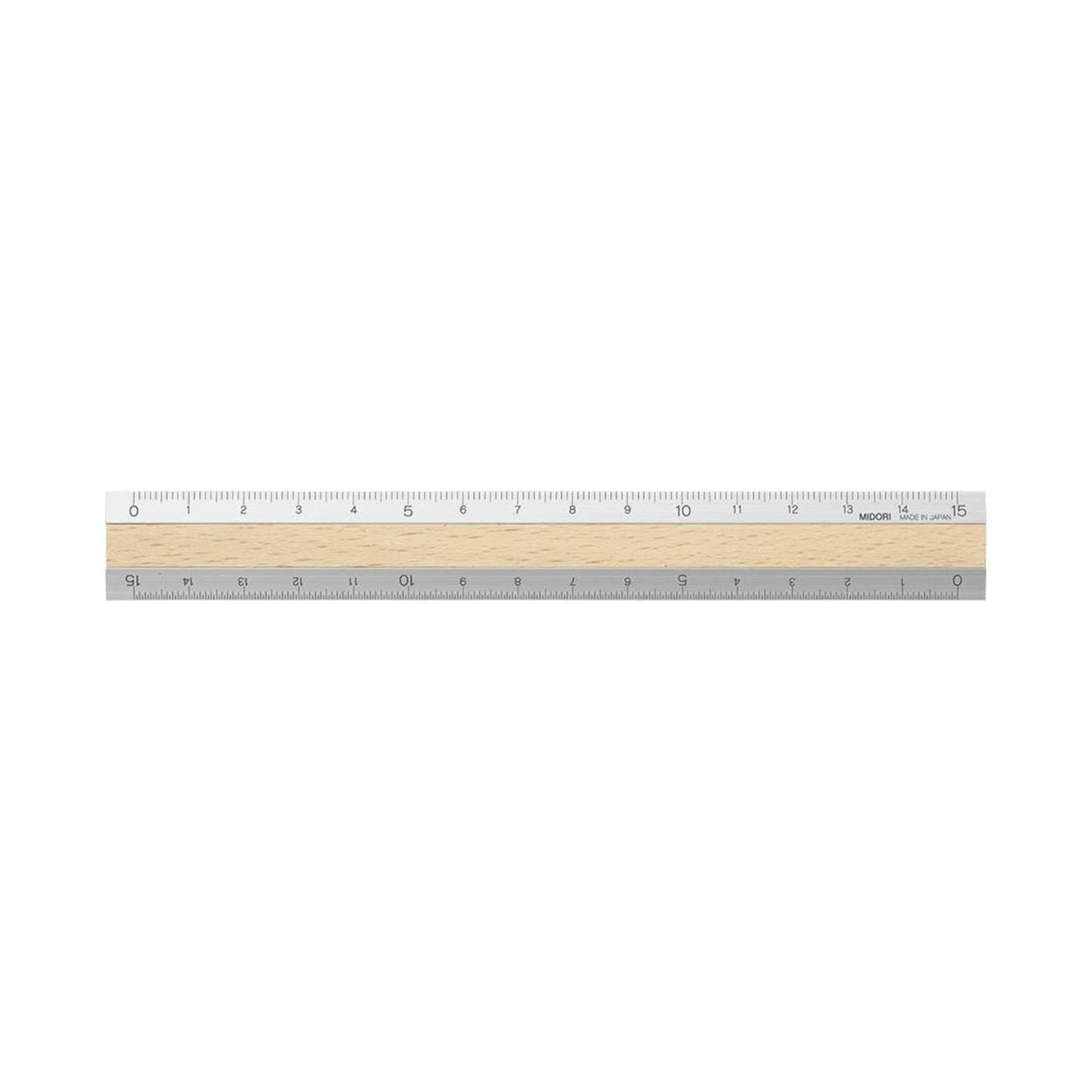 Aluminum & Wood Rulers 15cm / MIDORI - bungu