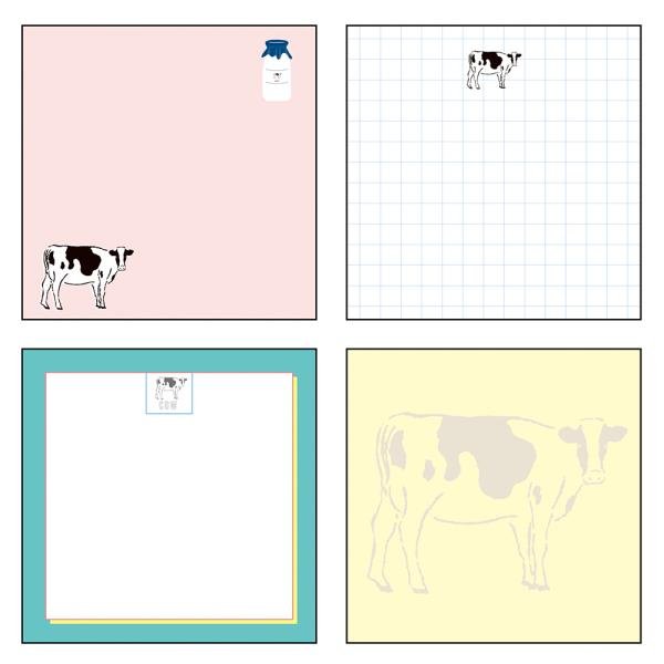 Animal Series Square Memo Pad / GreenFlash - bungu