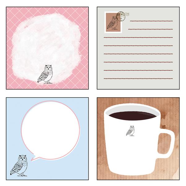 Animal Series Square Memo Pad / GreenFlash - bungu