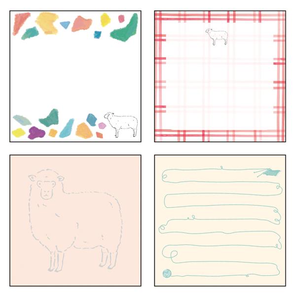 Animal Series Square Memo Pad / GreenFlash - bungu