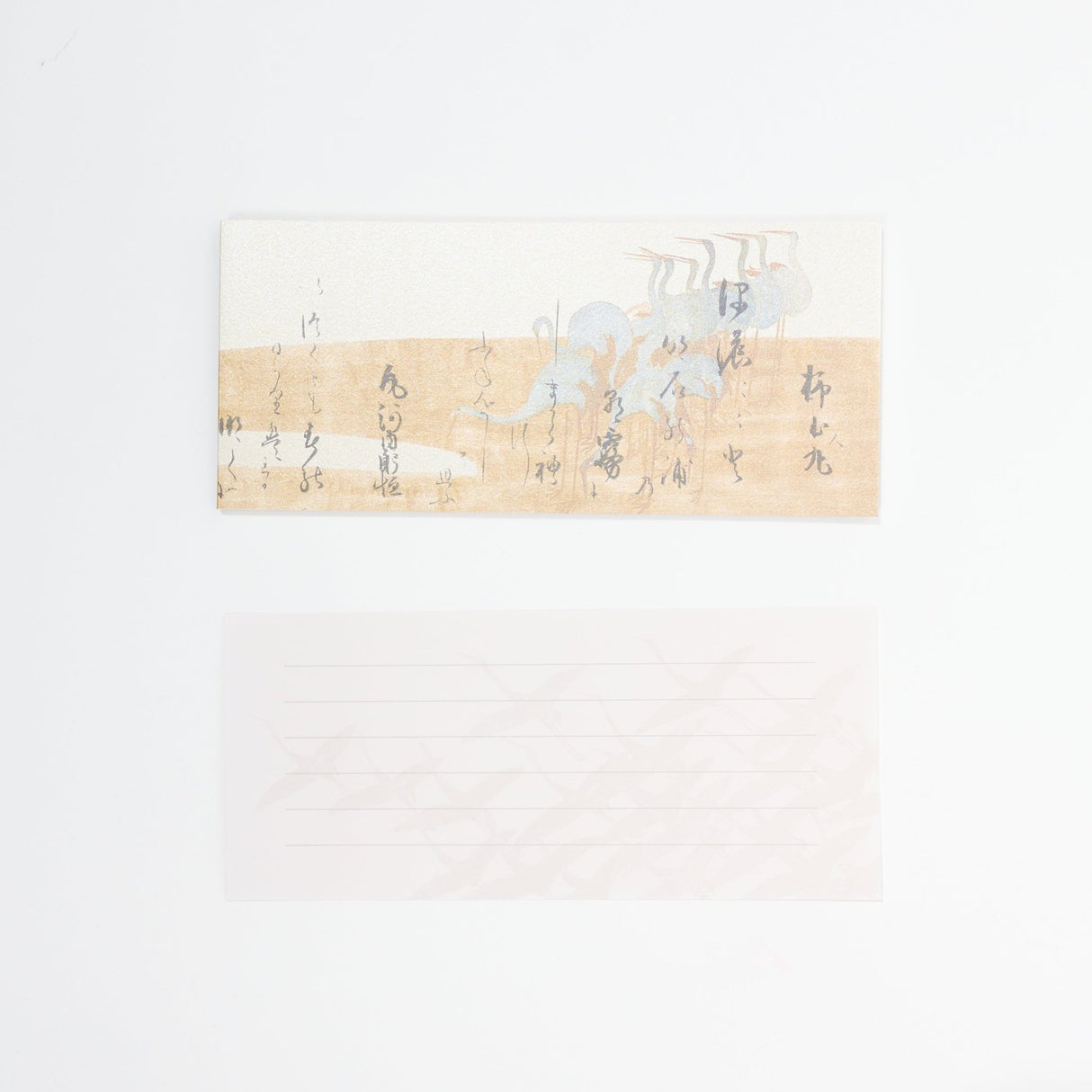 Anthology with Cranes and Thirty - Six Immortal Poets Letter Paper / Benrido - bungu