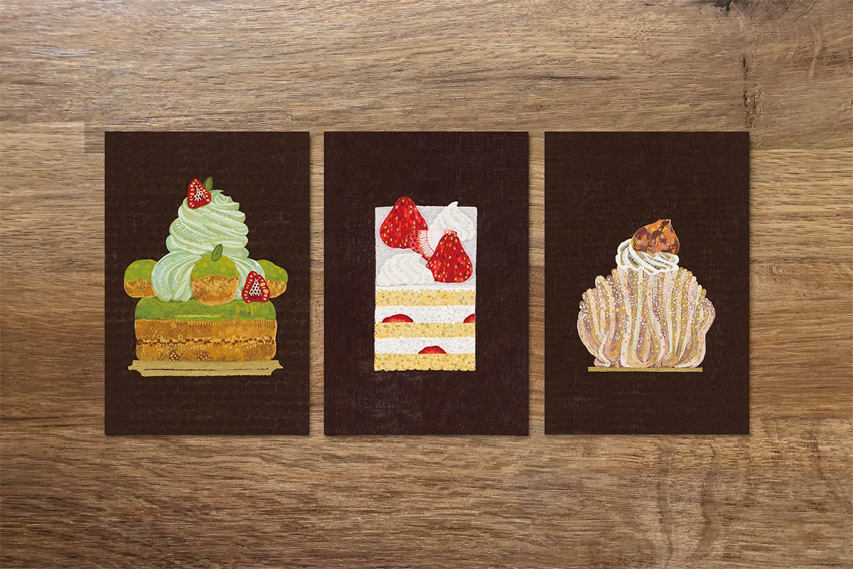 Art Touch Postcard Yuko Kurihara Floral Pattern / TOUCH & FLOW - bungu