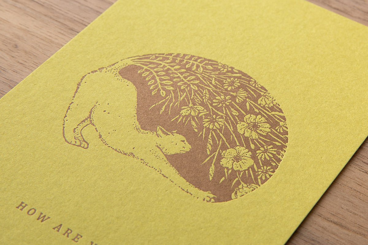 Art Touch Tamane Iwata Letterpress Postcard / TOUCH & FLOW - bungu