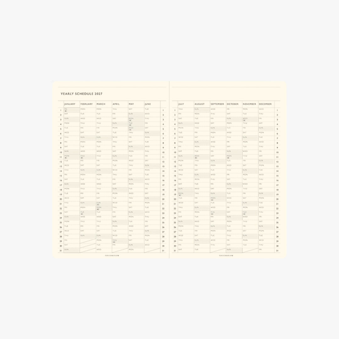 TODAY Monthly Block Planner 2027 / TOUCH & FLOW