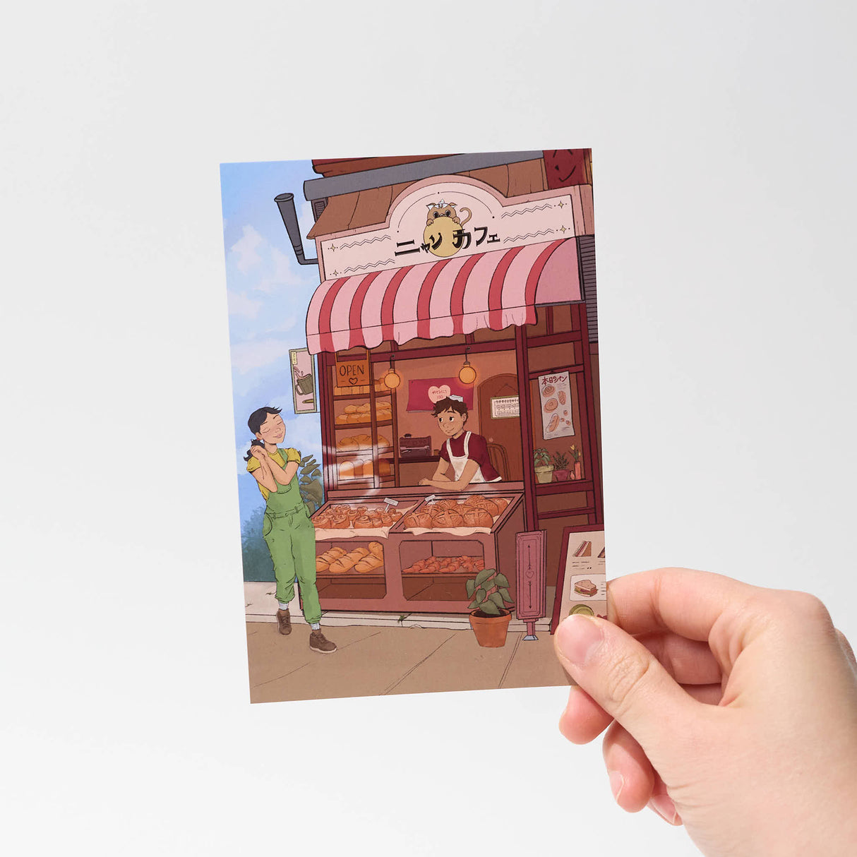 "Baked with Love" Postcard by Catherine / bungu - bungu