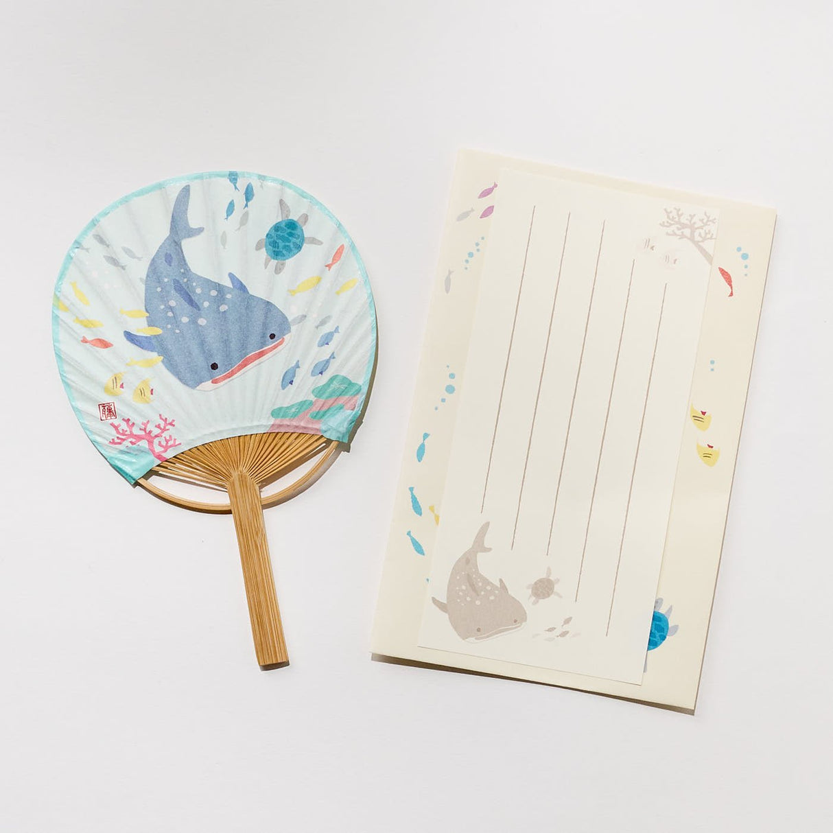 Bamboo Hand Fan Greeting Card / ACTIVE CORPORATION - bungu