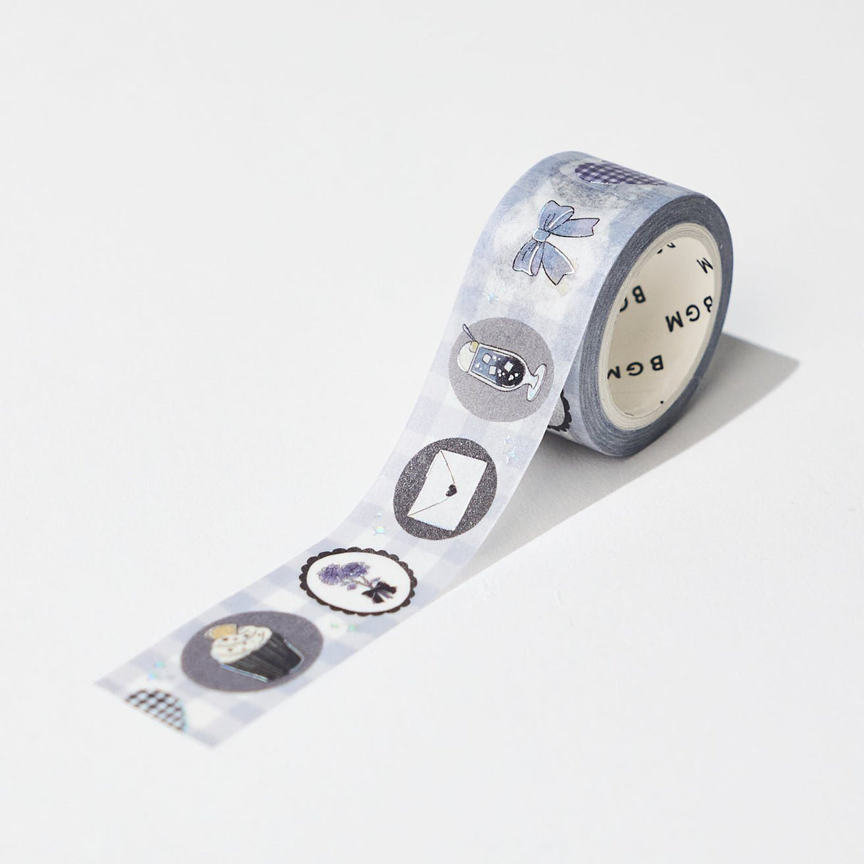 BGM Favorite Color Series 20mm Silver Foil Masking Tape / Background Music - bungu
