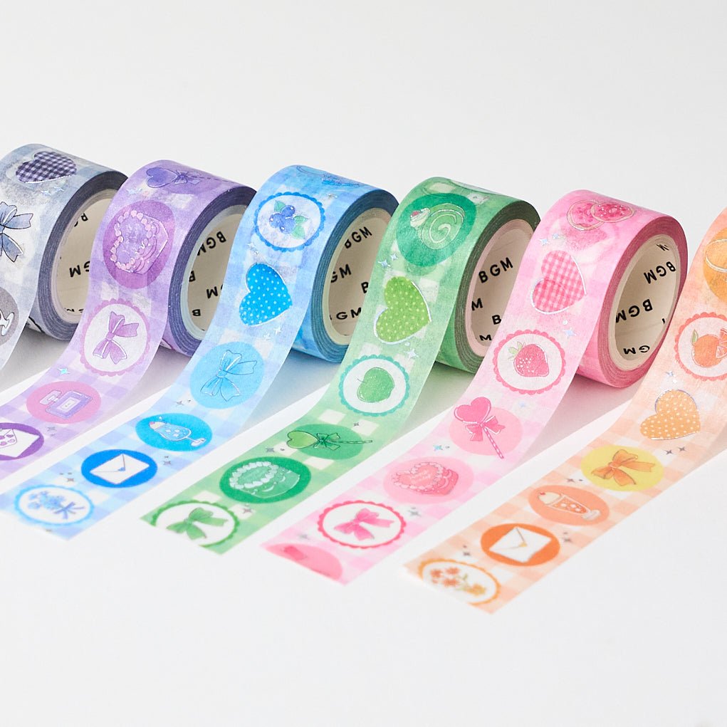BGM Favorite Color Series 20mm Silver Foil Masking Tape / Background Music - bungu