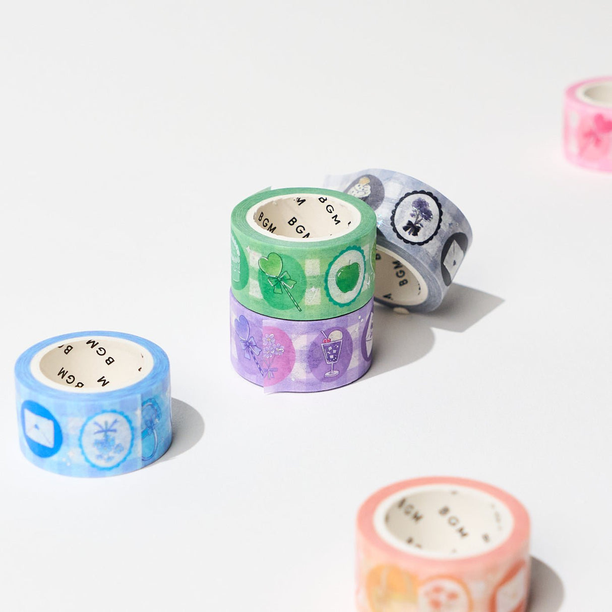 BGM Favorite Color Series 20mm Silver Foil Masking Tape / Background Music - bungu