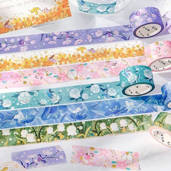 BGM Flower Tale Series 20mm Foil Masking Tape / Background Music - bungu