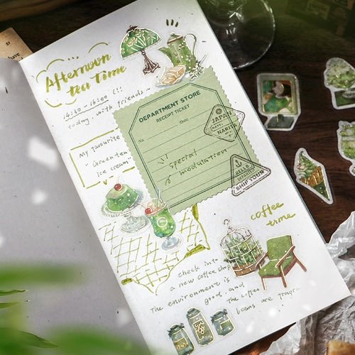 BGM Foil Stamping "Kissa A La Mode" Flake Stickers / Background Music - bungu