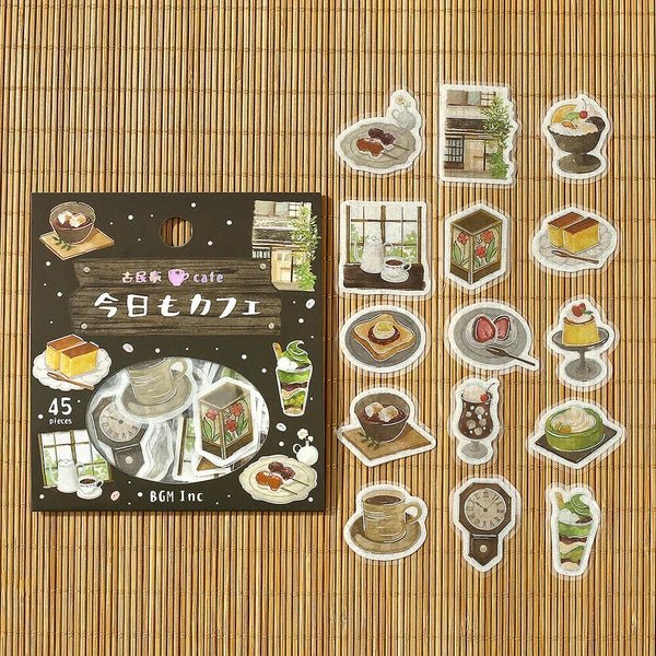 BGM Foil Stamping "Today's Cafe" Stickers / Background Music - bungu