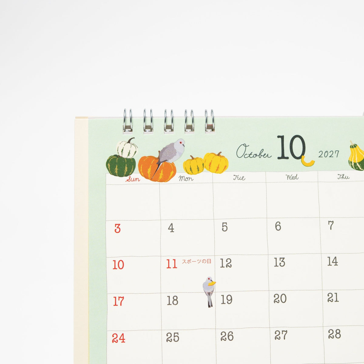 Bird Ring Desk Calendar 2027 / MIDORI - bungu
