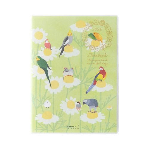 Birds and Seasonal Plants Pocket Diary 2026 / Midori DESIGNPHIL - bungu