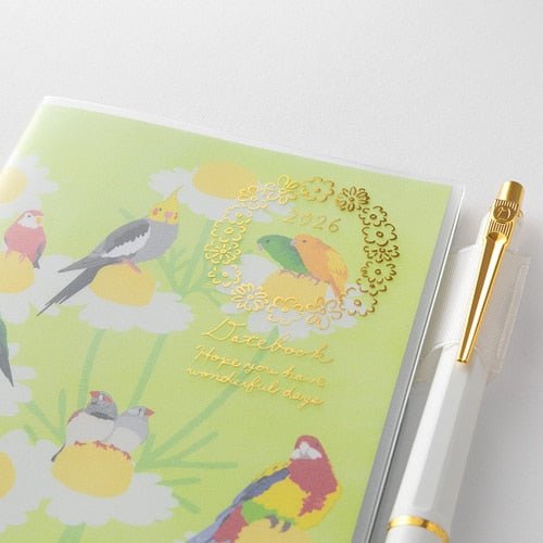 Birds and Seasonal Plants Pocket Diary 2026 / Midori DESIGNPHIL - bungu