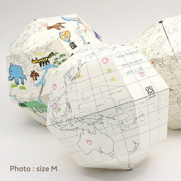 Blank Paper Globe Assembling Kit / Marumo Printing Stationery - bungu