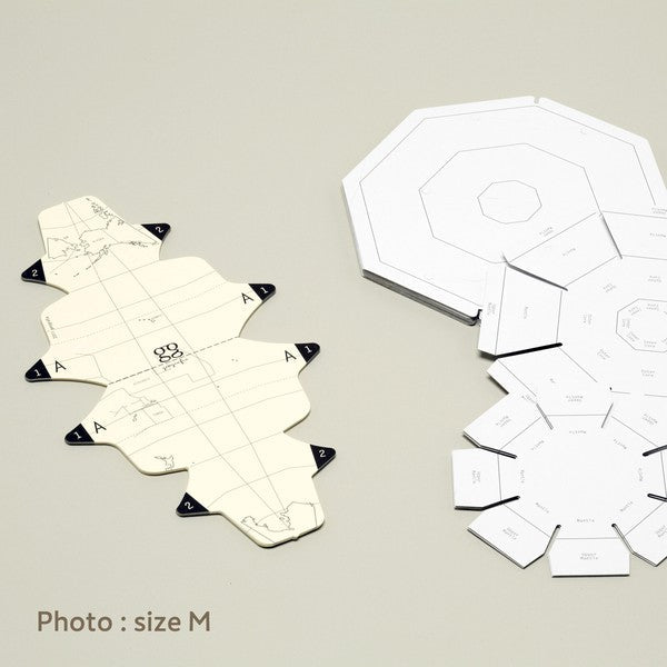 Blank Paper Globe Assembling Kit / Marumo Printing Stationery - bungu