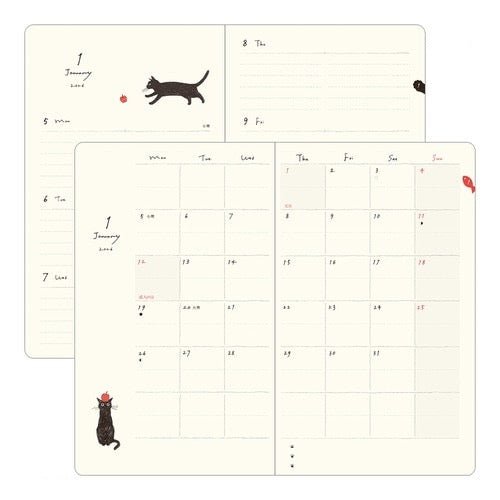 Book Style Diary Planner 2026 / Midori DESIGNPHIL - bungu