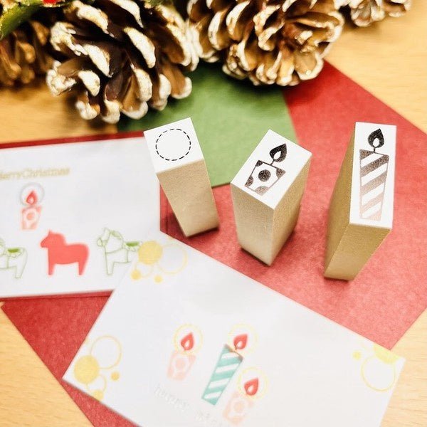 Candle Wood Stamp Set of 3 / Morita Inbou - bungu