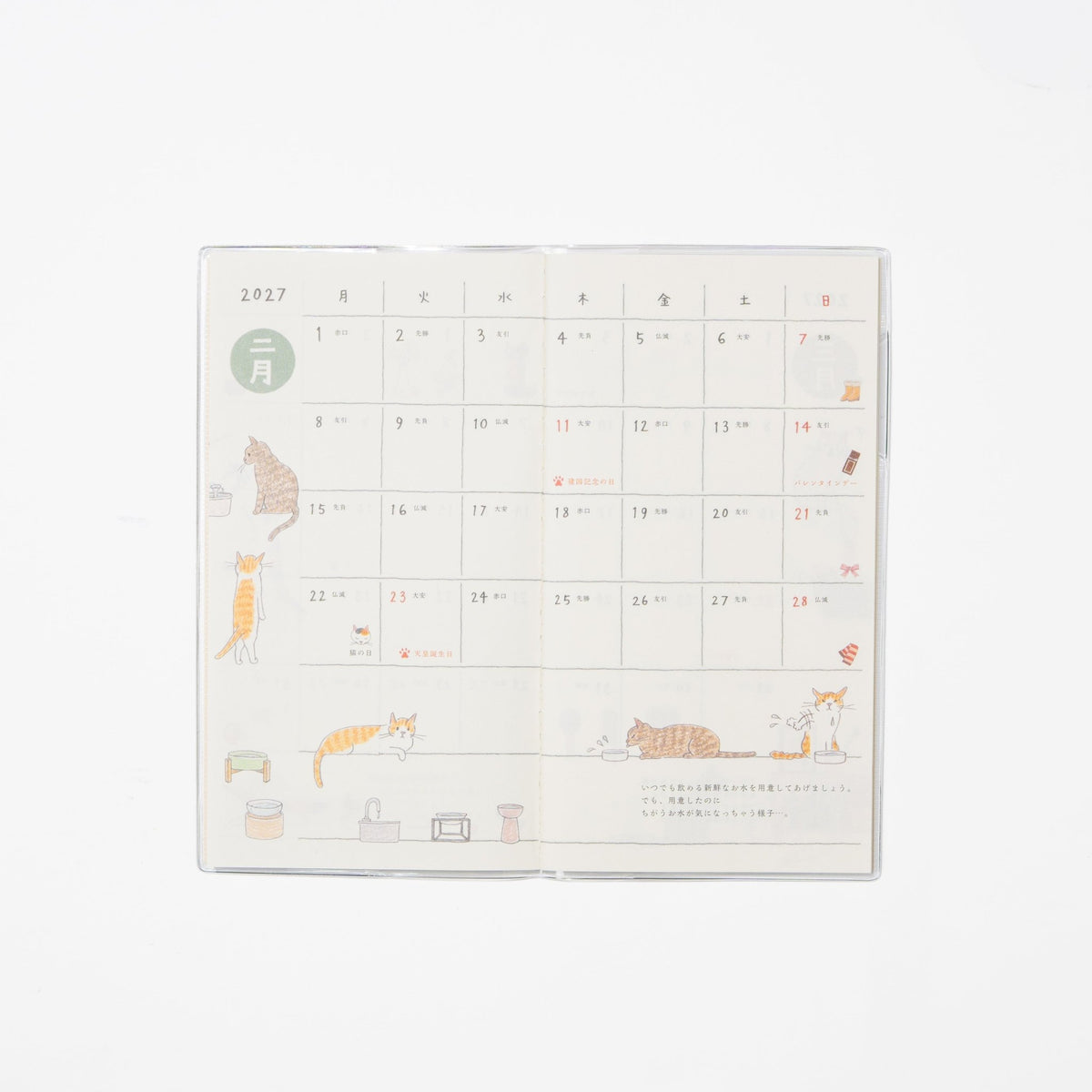 Cat Pocket Diary 2027 / MIDORI - bungu
