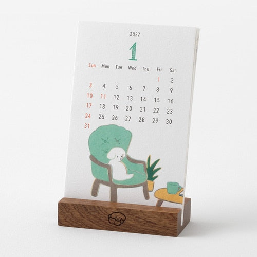Dog and Cat Stand Calendars 2027 / MIDORI
