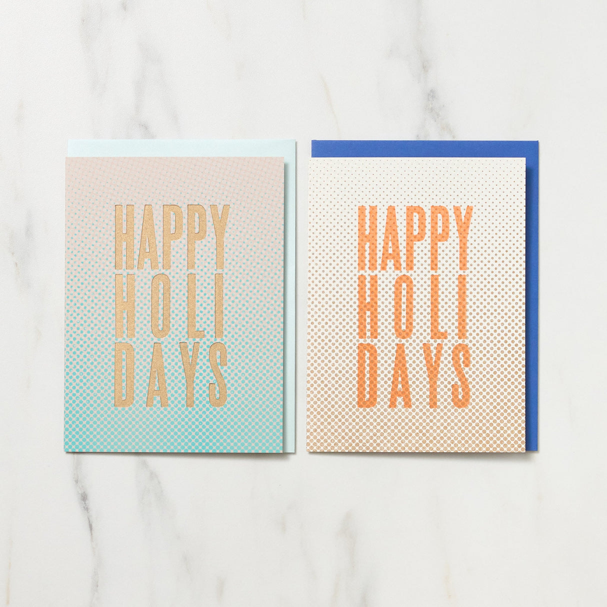 DOT Happy Holidays Christmas Card / Letterpress Letters - bungu