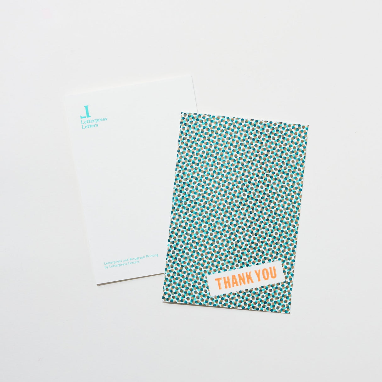 DOT Thank You Card / Letterpress Letters - bungu