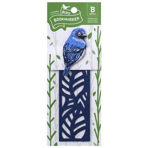 Embroidered Bird Bookmark / HISAGO - bungu