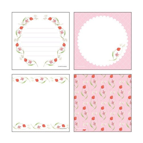 Fleurs de Papier Flower Memo Pad / DAIGO - bungu