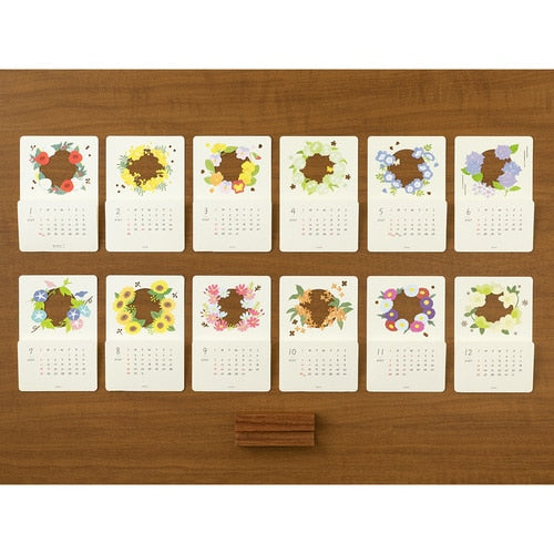 Seasons Peeping Desk Calendar 2027 / MIDORI