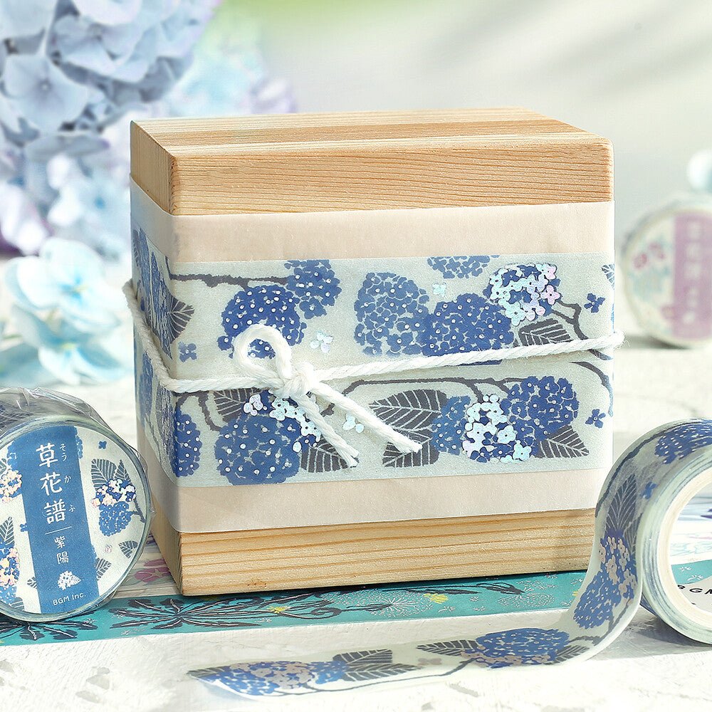 Foil - Stamped Masking Tape “Botanical Notes” Collection / BGM - bungu