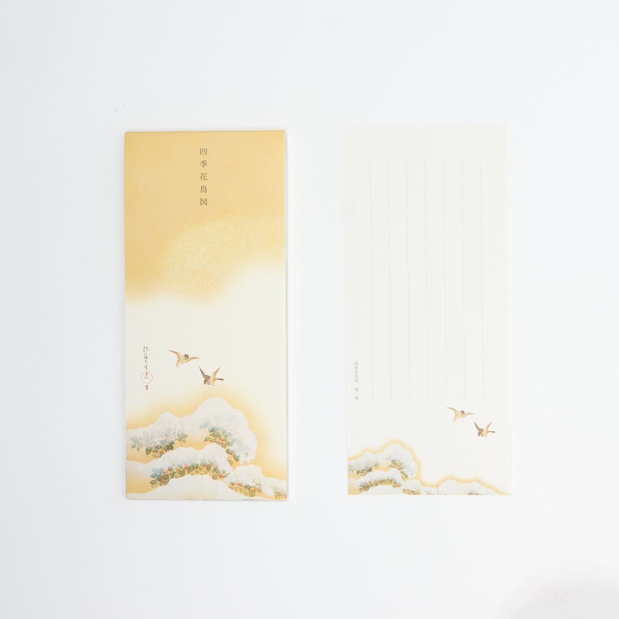 Four Seasons Flowers and Birds Scroll Letter Paper / Benrido - bungu