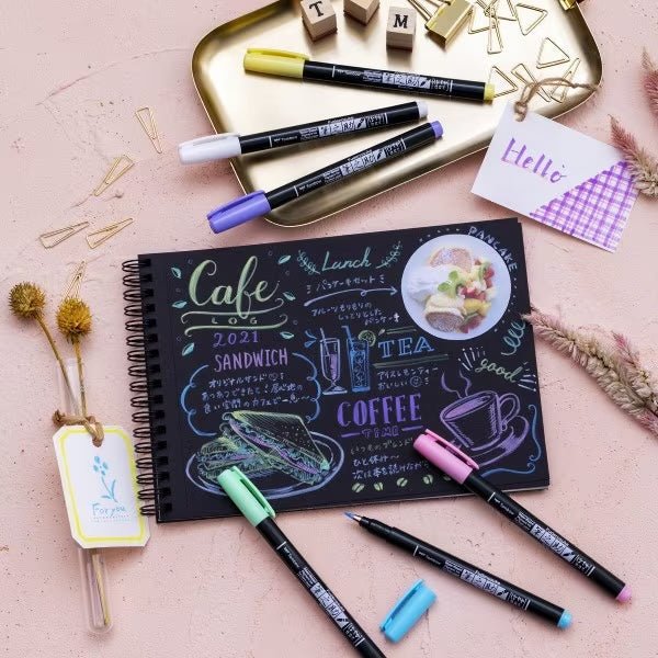 Fudenosuke Brush Color Markers 10 and 6 Color Set / Tombow - bungu