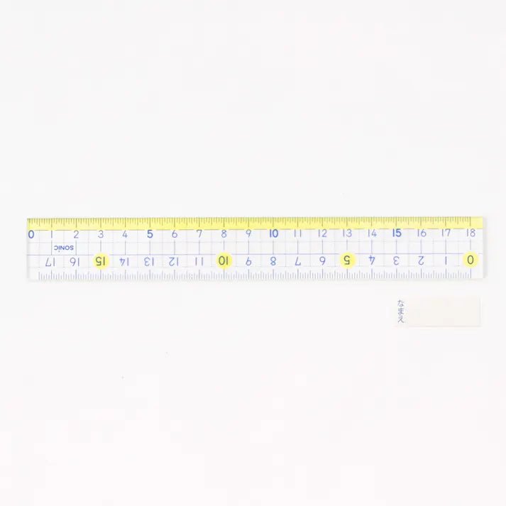 Fun Learning Straight Ruler 18cm / Sonic - bungu