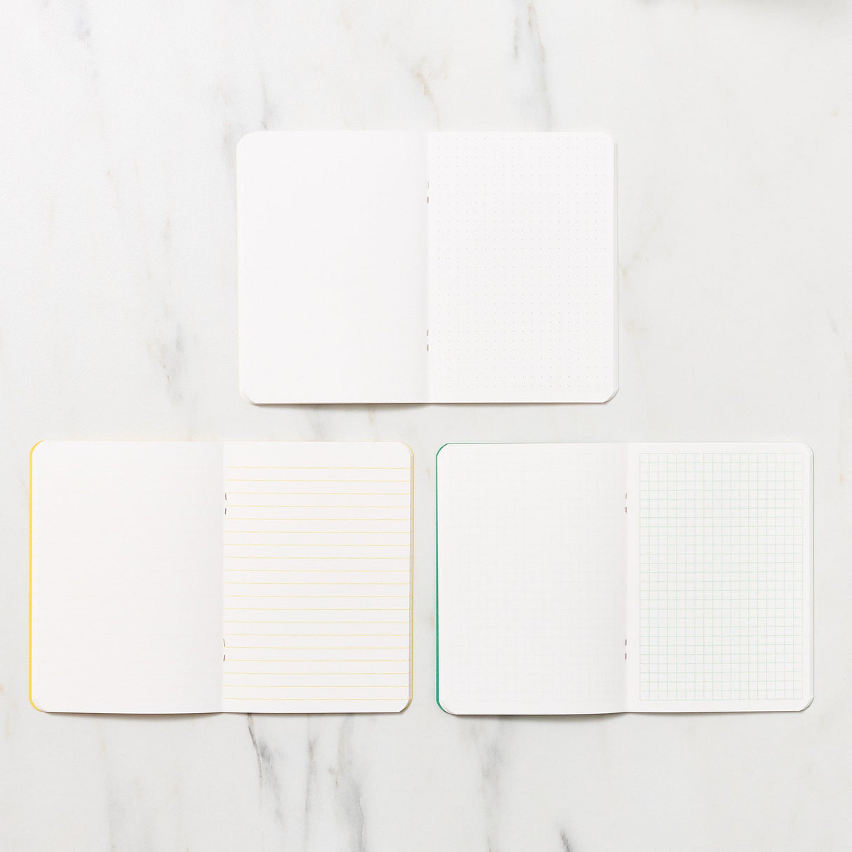 Goo Choki Paa 3 Notebook Set - Complementary / Letterpress Letters - bungu